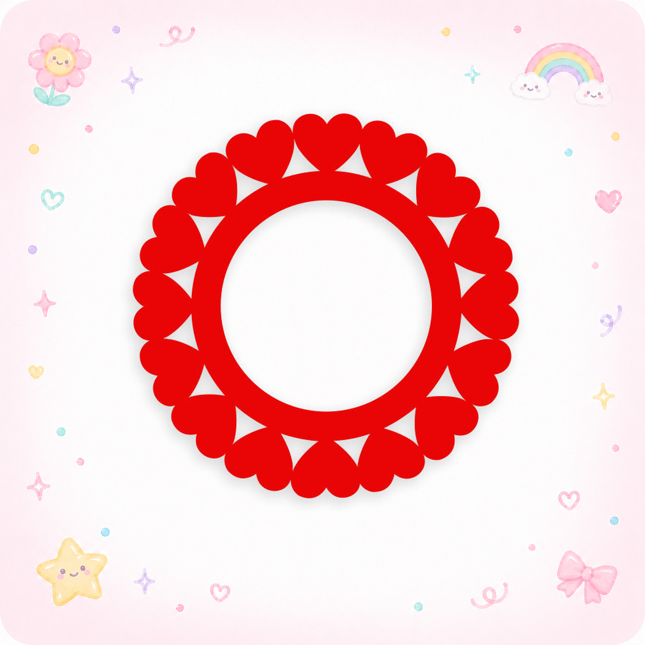 Tiny Red Hearts Swapfinity Swapper Frame - - Topperswap