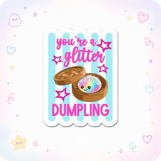 Glitter Dumpling Diva Sticker