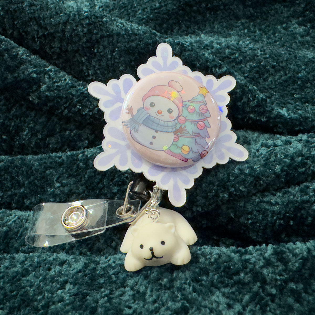 Sugar Paws Polar Bear Charm Badge Reel Add-on - - Topperswap