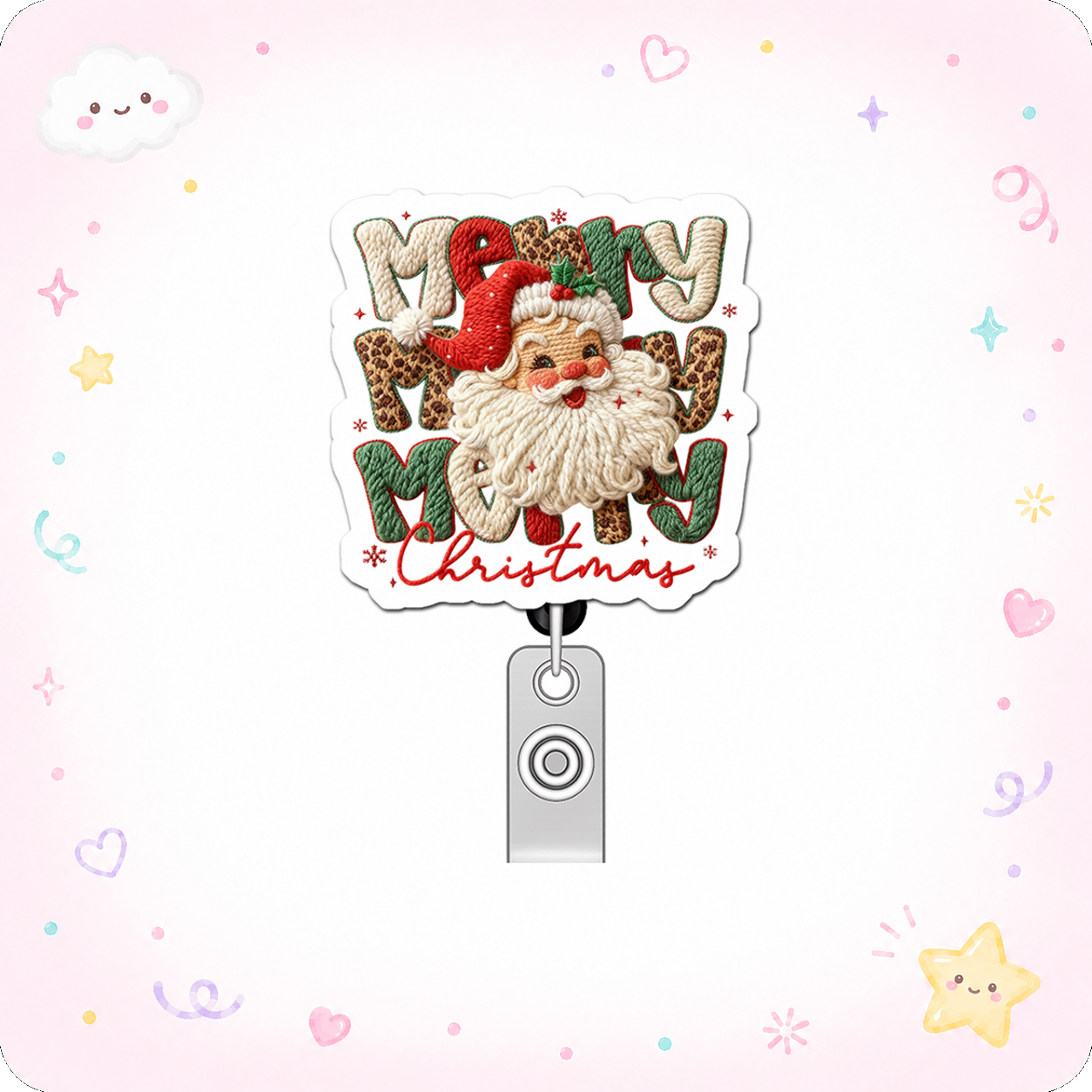 Jolly Holiday Maestro Pop Topper Swapfinity Retractable ID Badge Reel - - Topperswap