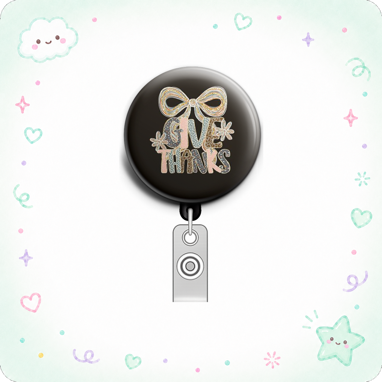 Gratitude Guru Swapfinity Retractable ID Badge Reel - - Topperswap