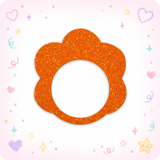 Turkey Feather Swapfinity Swapper Frame - Orange Glitter