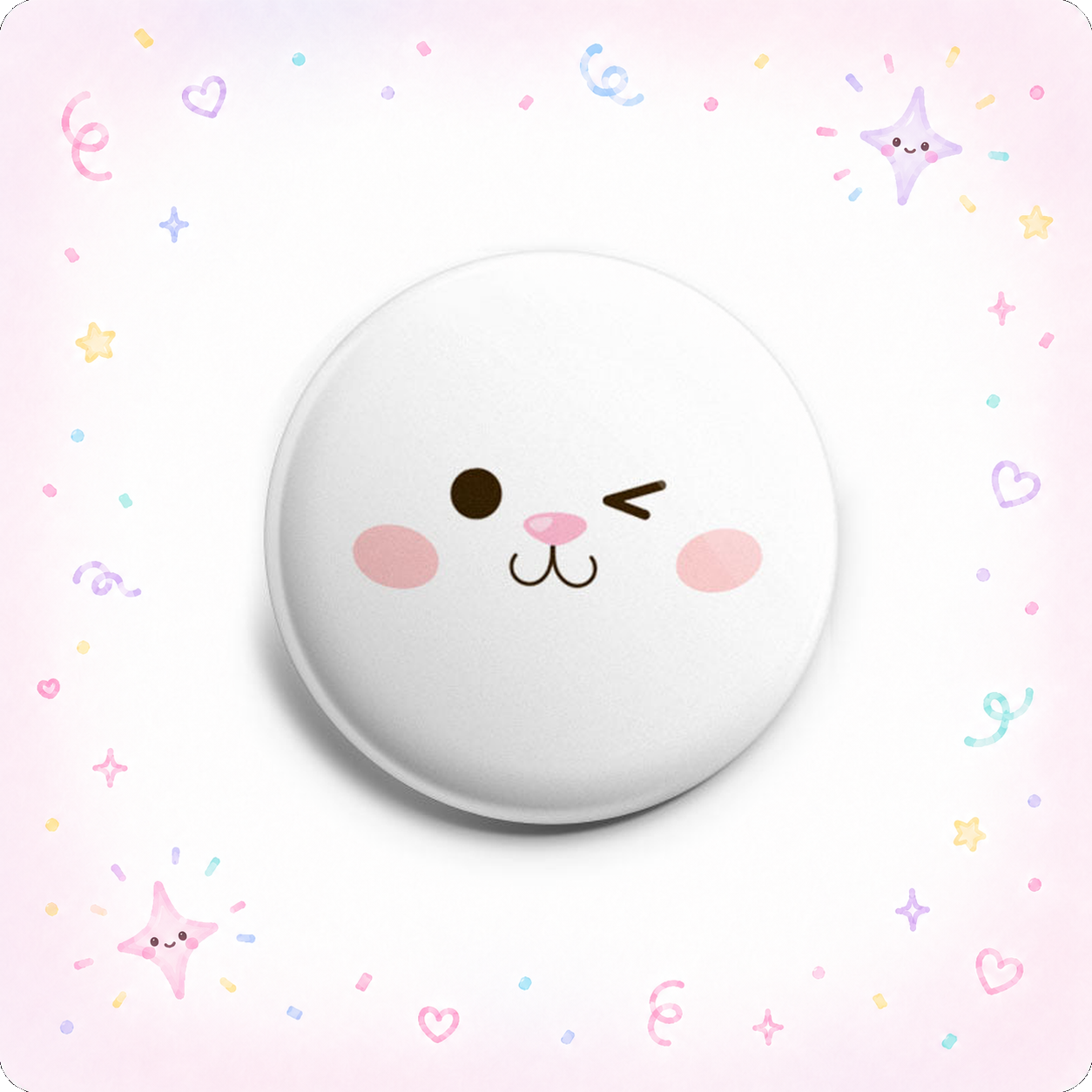 Bunny Wink Face Topper - - Topperswap