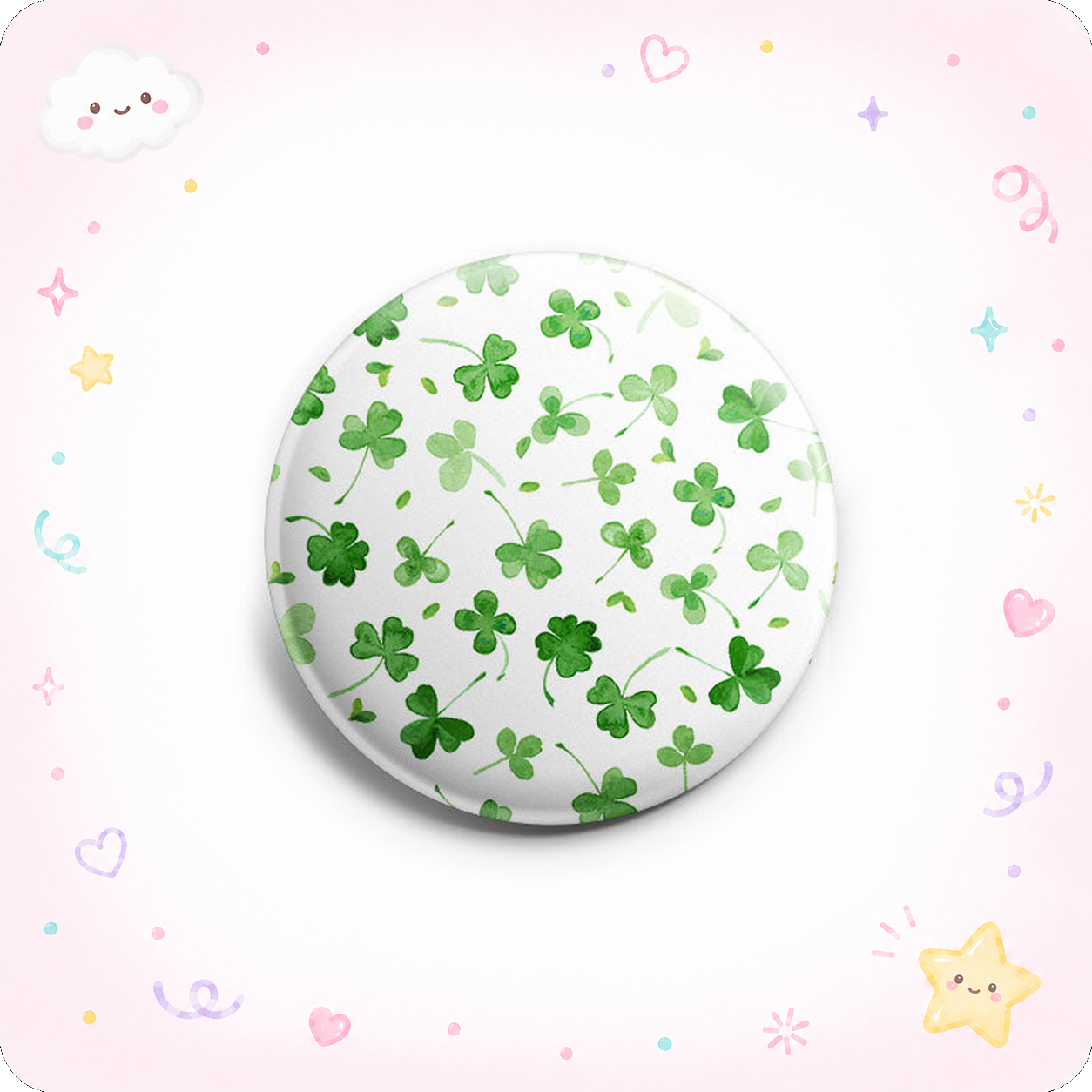 Watercolor Shamrocks Topper - - Topperswap
