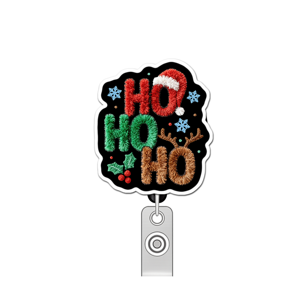 Ho Ho Holiday Hero Pop Topper Swapfinity Retractable ID Badge Reel - - Topperswap