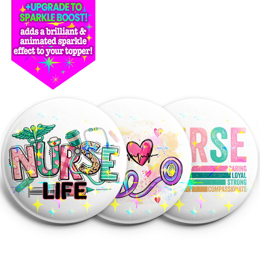 Colorful Nurse Essentials Topper 3-Pack (Save 5%) - Make Them Sparkle - Topperswap