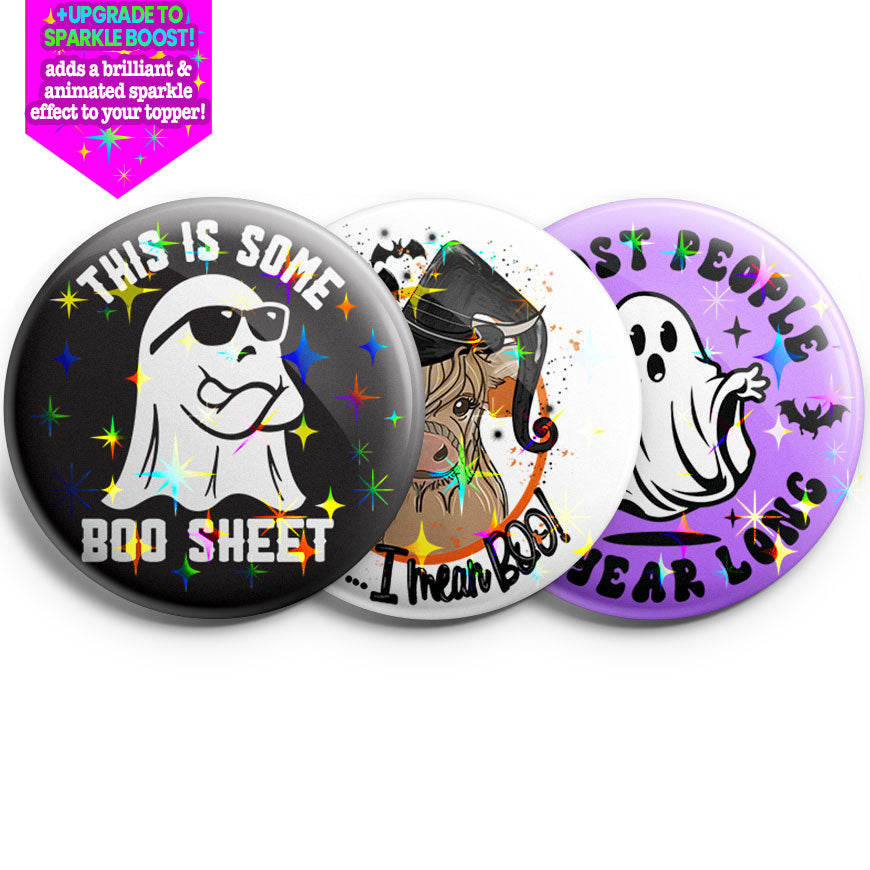 Ghosts with Some Humor Topper 3-Pack (Save 5%) - - Topperswap