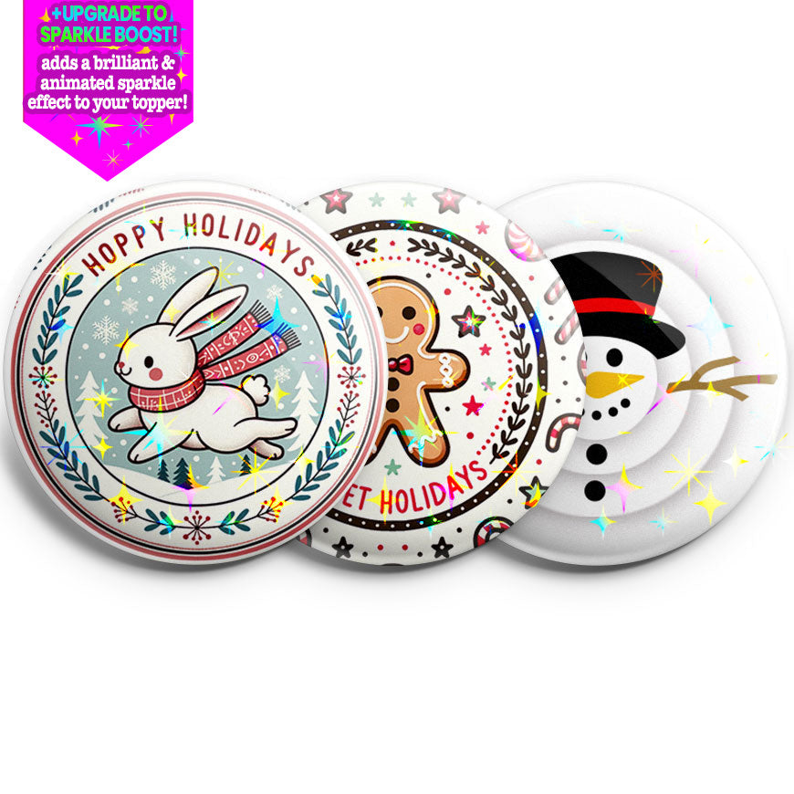 Sweet Christmas Delight Topper 3-Pack (Save 5%) - Make them Sparkle! - Topperswap