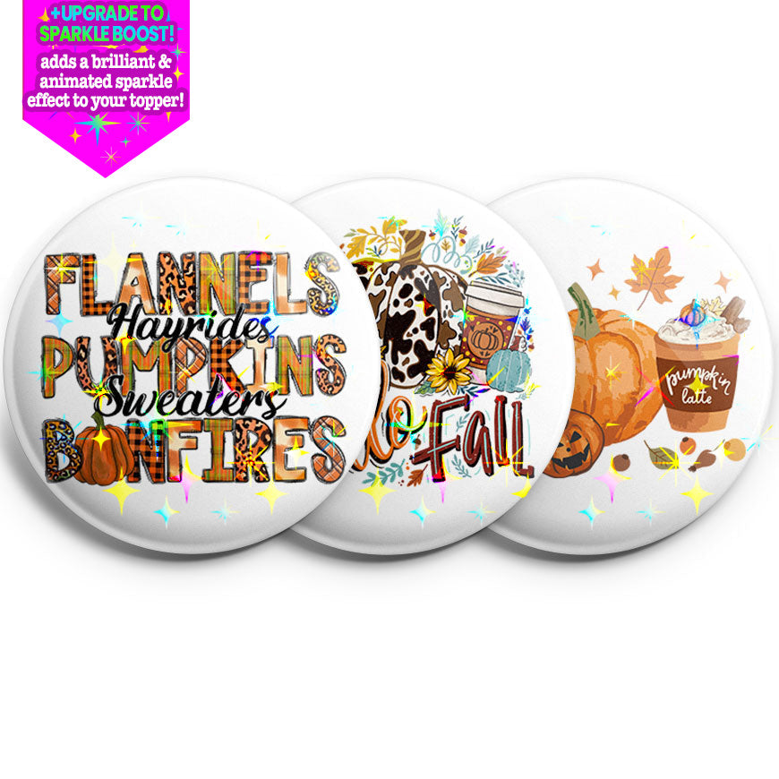 Cozy Pumpkin Topper 3-Pack (Save 5%) - - Topperswap