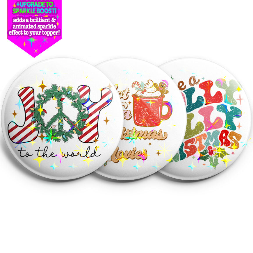 Holly Jolly Trio Topper 3-Pack (Save 5%) - - Topperswap
