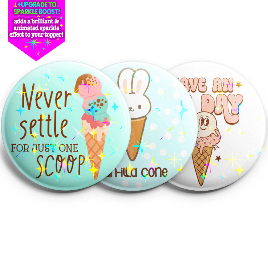 Ice Cream Cone 3-Pack (Save 5%) - - Topperswap