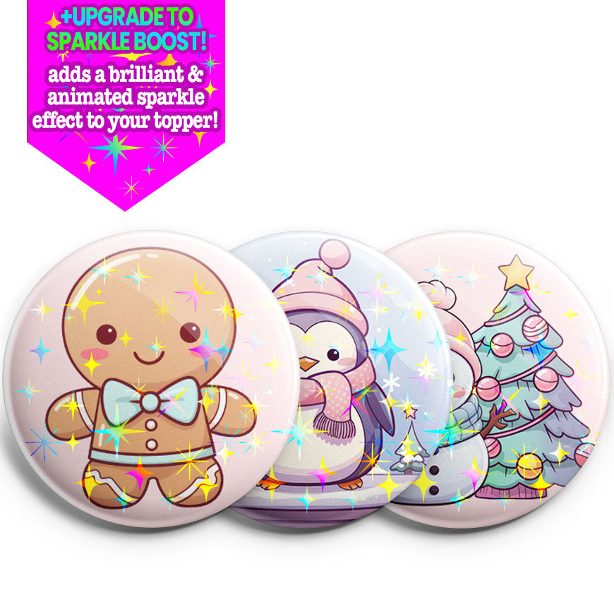 Kawaii Winter Cheer Topper 3-Pack (Save 5%) - - Topperswap