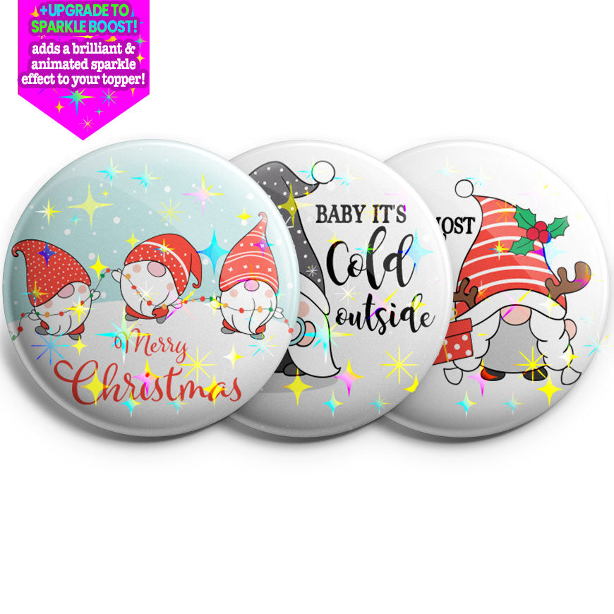 Christmas Gnome 3-Pack - (Save 5%) - Make them Sparkle! - Topperswap