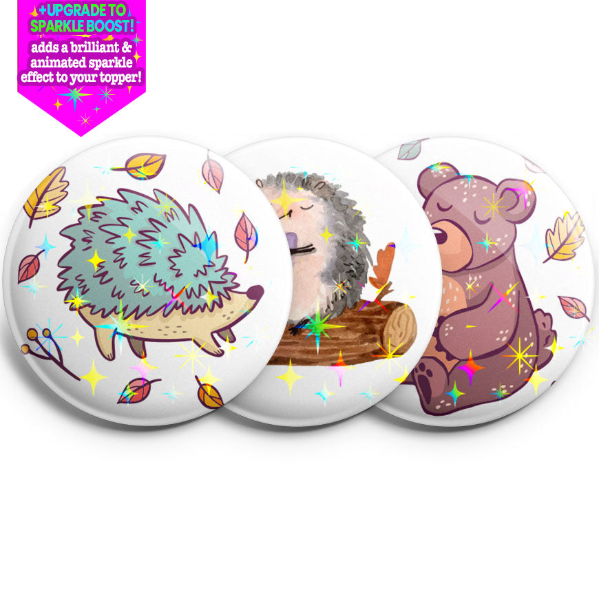 Hedgehog Hellos & Bear Hugs Topper 3-Pack (Save 5%) - - Topperswap
