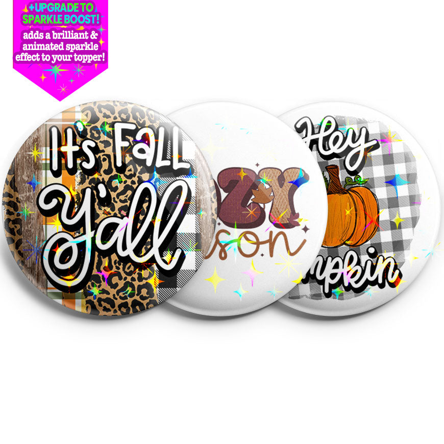 Hey Fall Topper 3-Pack (Save 5%) - - Topperswap