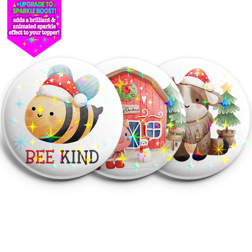 Farmyard Festive Topper 3-Pack (Save 5%) - - Topperswap