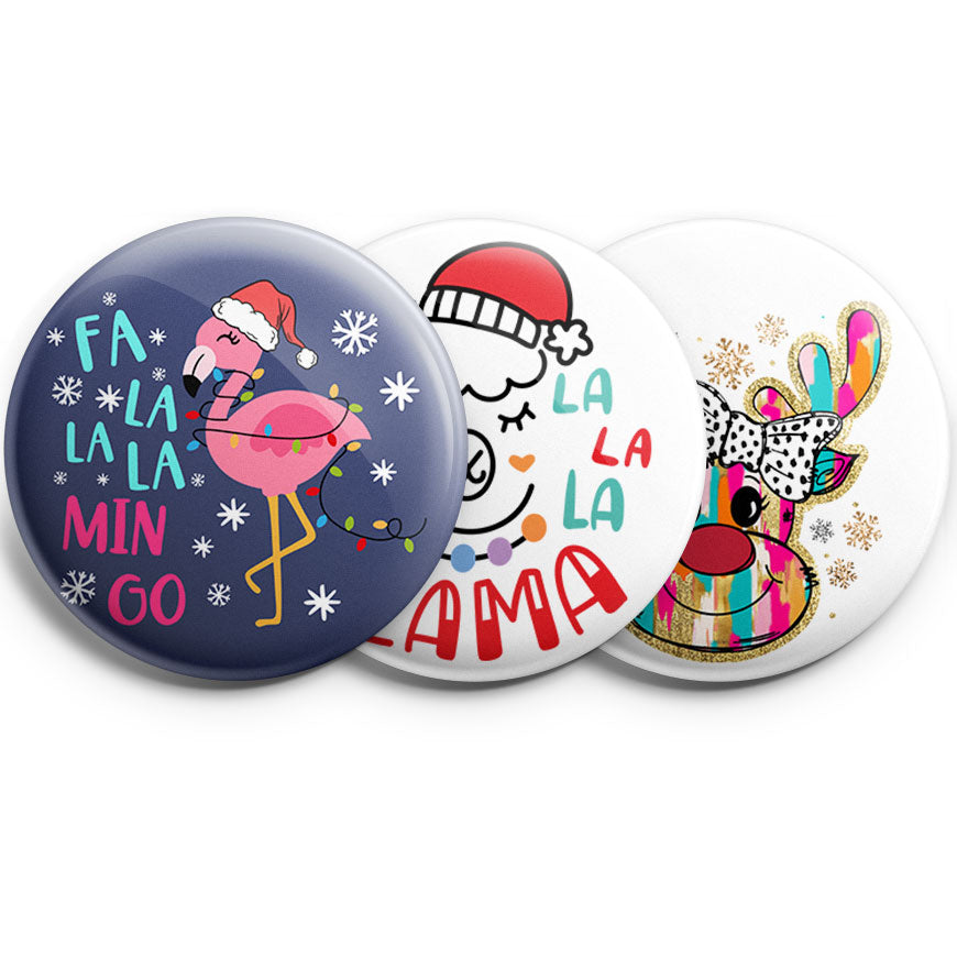 Fa-La-La Flamingo Fun Topper 3-Pack (Save 5%) - - Topperswap