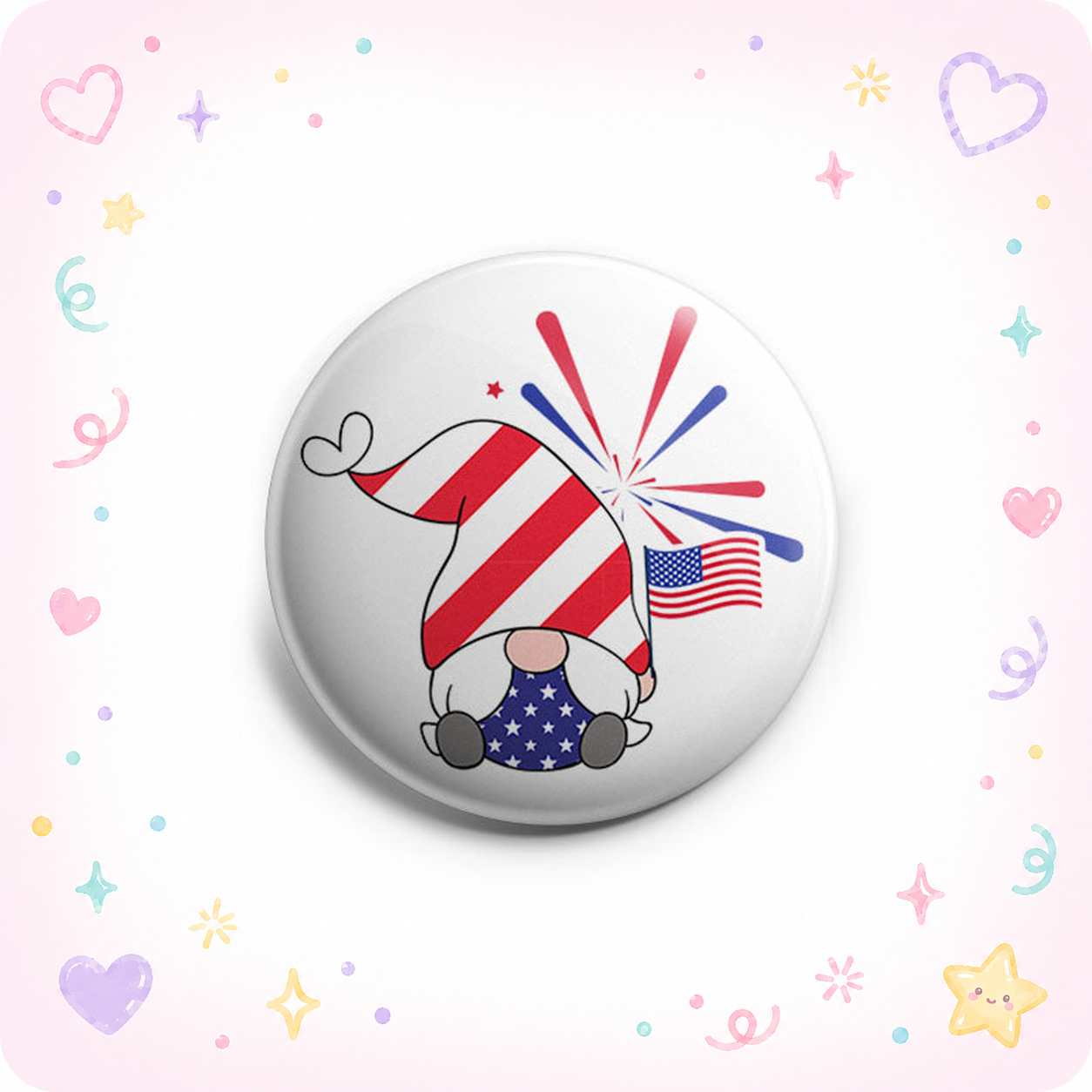 Gnome USA Firework Topper - - Topperswap