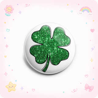Glittering Green Clover Topper