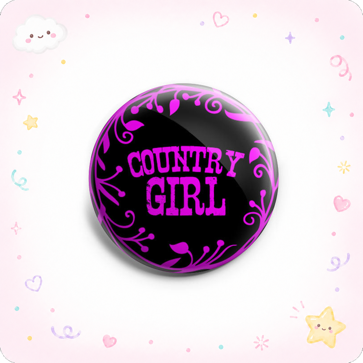 Beautiful Pink Country Girl Topper - - Topperswap
