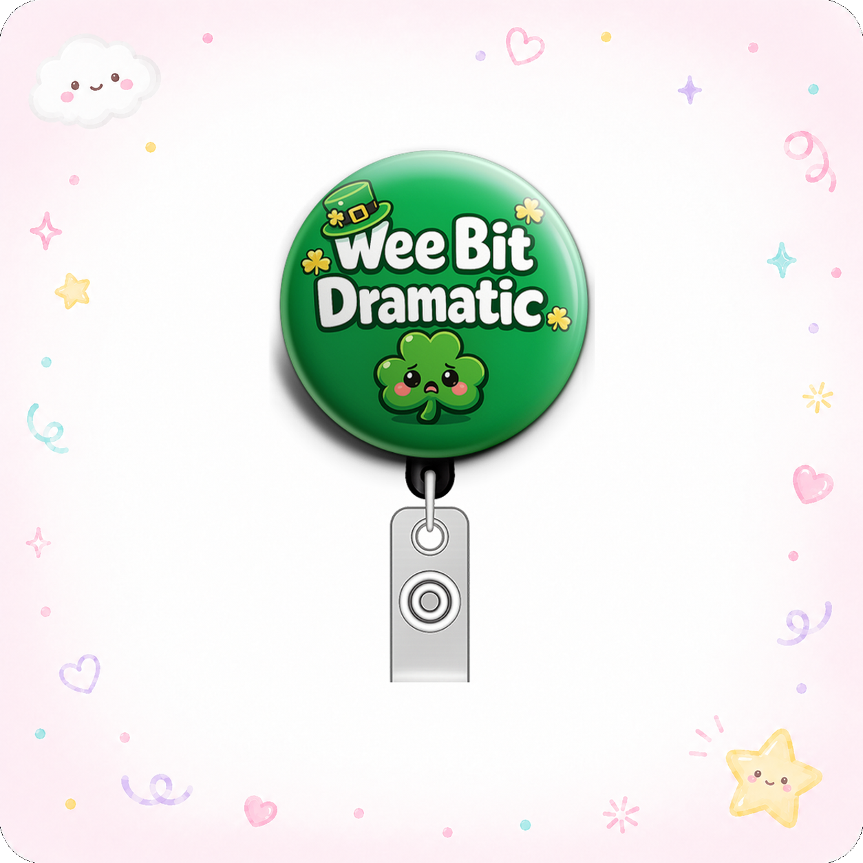 Wee Bit Dramatic Swapfinity Retractable ID Badge Reel - - Topperswap