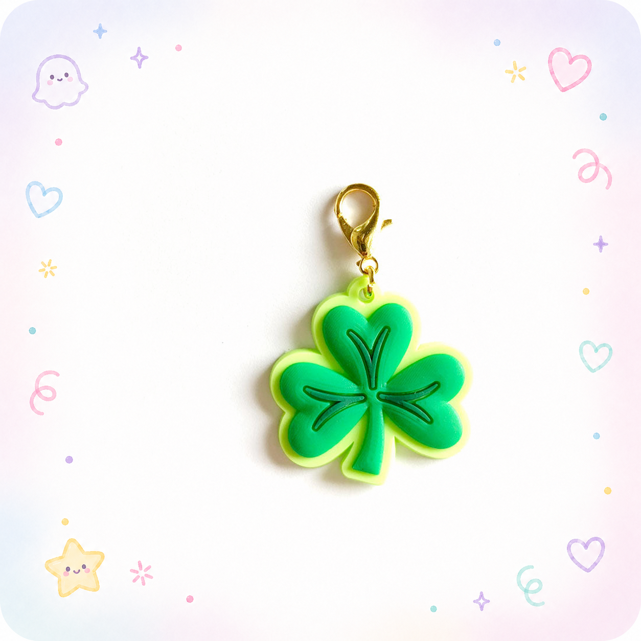Shamrock Charm Badge Reel Add-on - - Topperswap