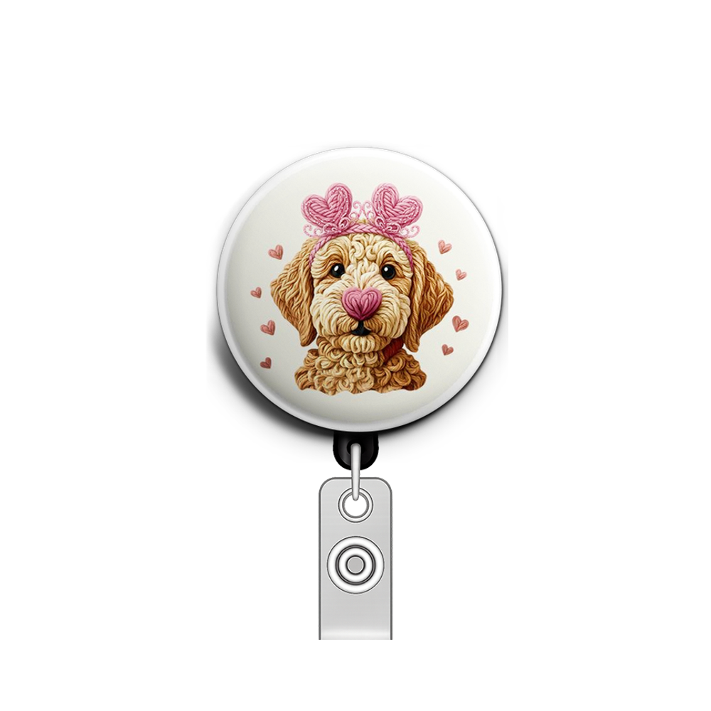 Puppy Love Swapfinity Retractable ID Badge Reel - - Topperswap