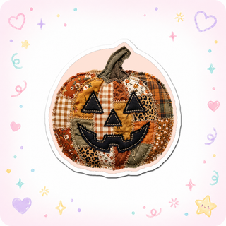 Patchwork Pumpkin Sticker