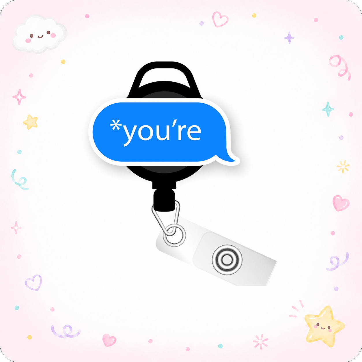 You're Correct! Pop Topper Swapfinity Retractable ID Badge Reel - - Topperswap