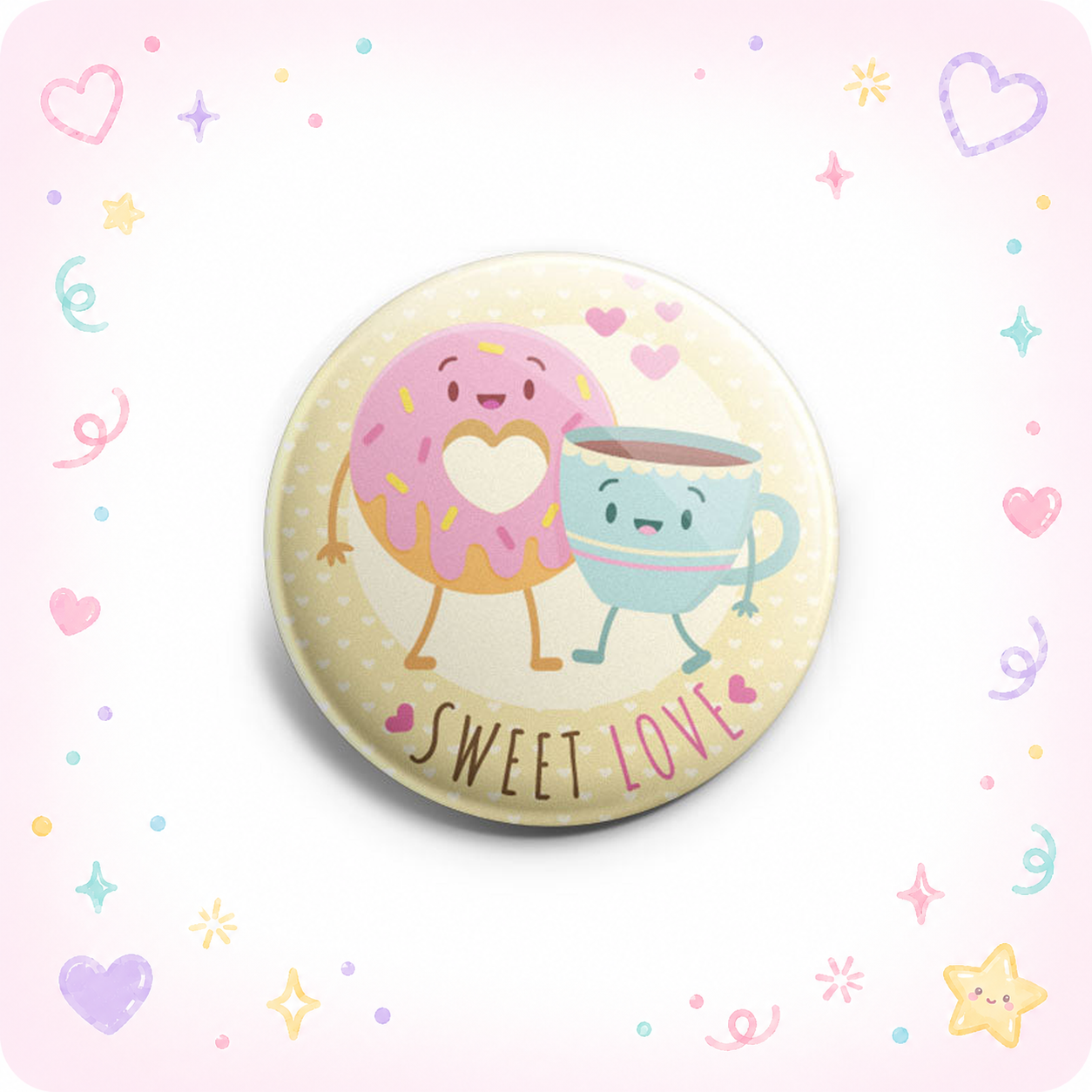 Sweet Love - Coffee & Donut Topper - - Topperswap