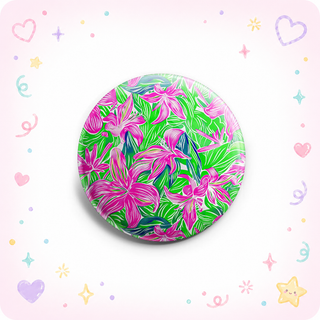 Pink Green Splash Florals Topper