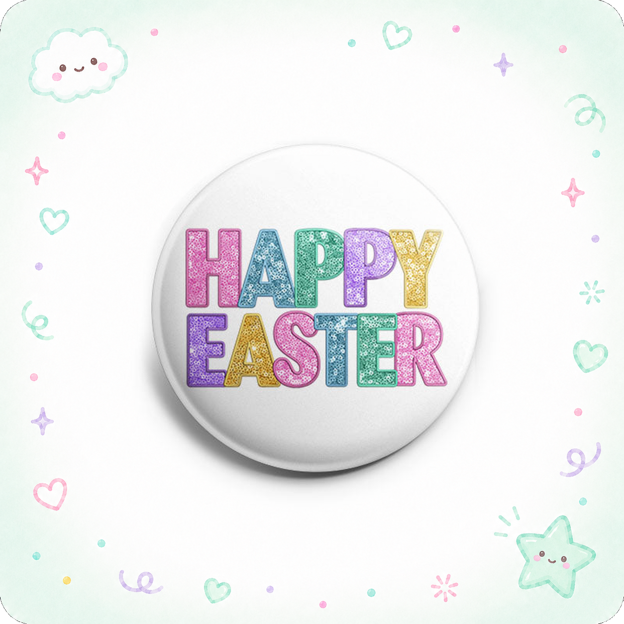 Vibrant Happy Easter Topper - - Topperswap