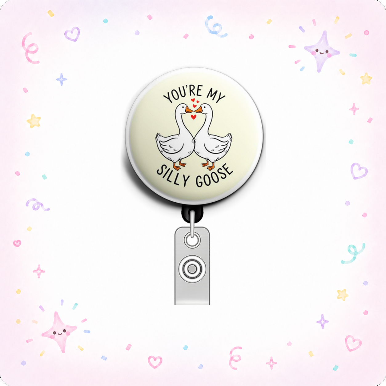 Honking Love Swapfinity Retractable ID Badge Reel - - Topperswap