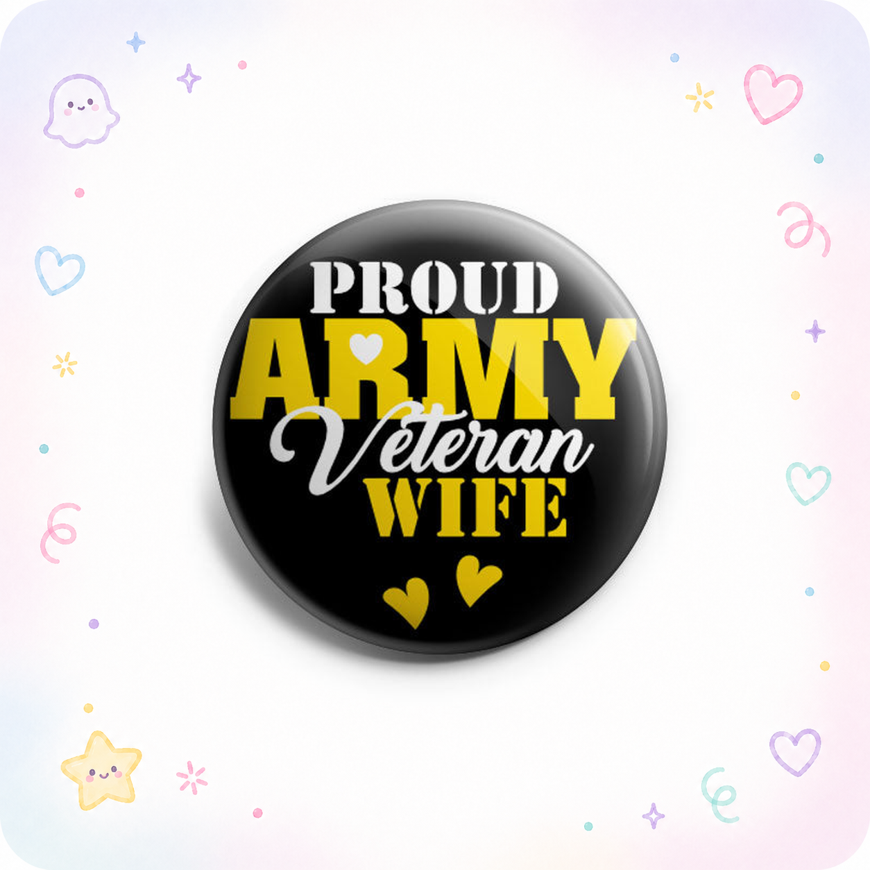 Proud Army Veteran Wife Topper - - Topperswap