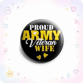 Proud Army Veteran Wife Topper