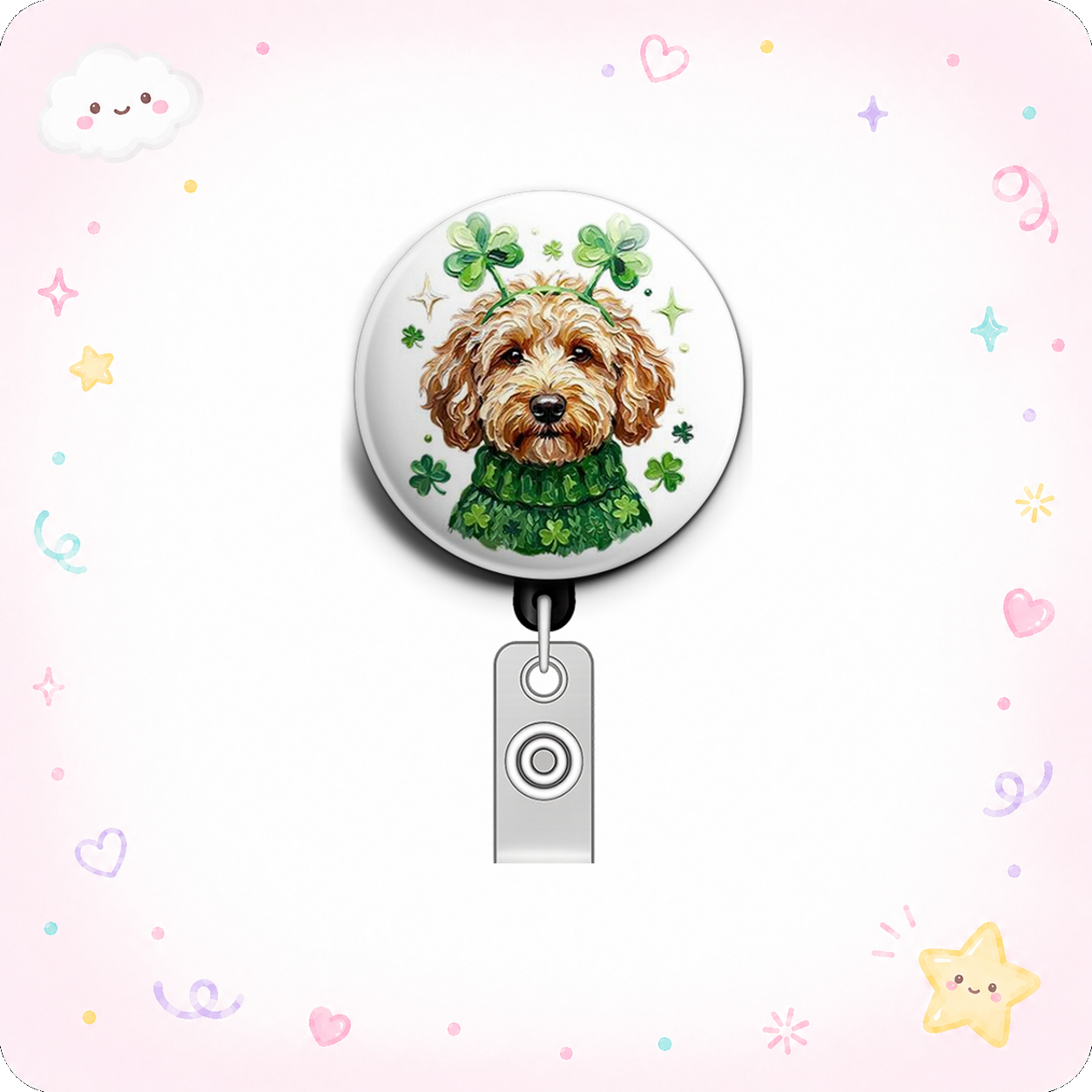 Lucky Pup Swapfinity Retractable ID Badge Reel - - Topperswap