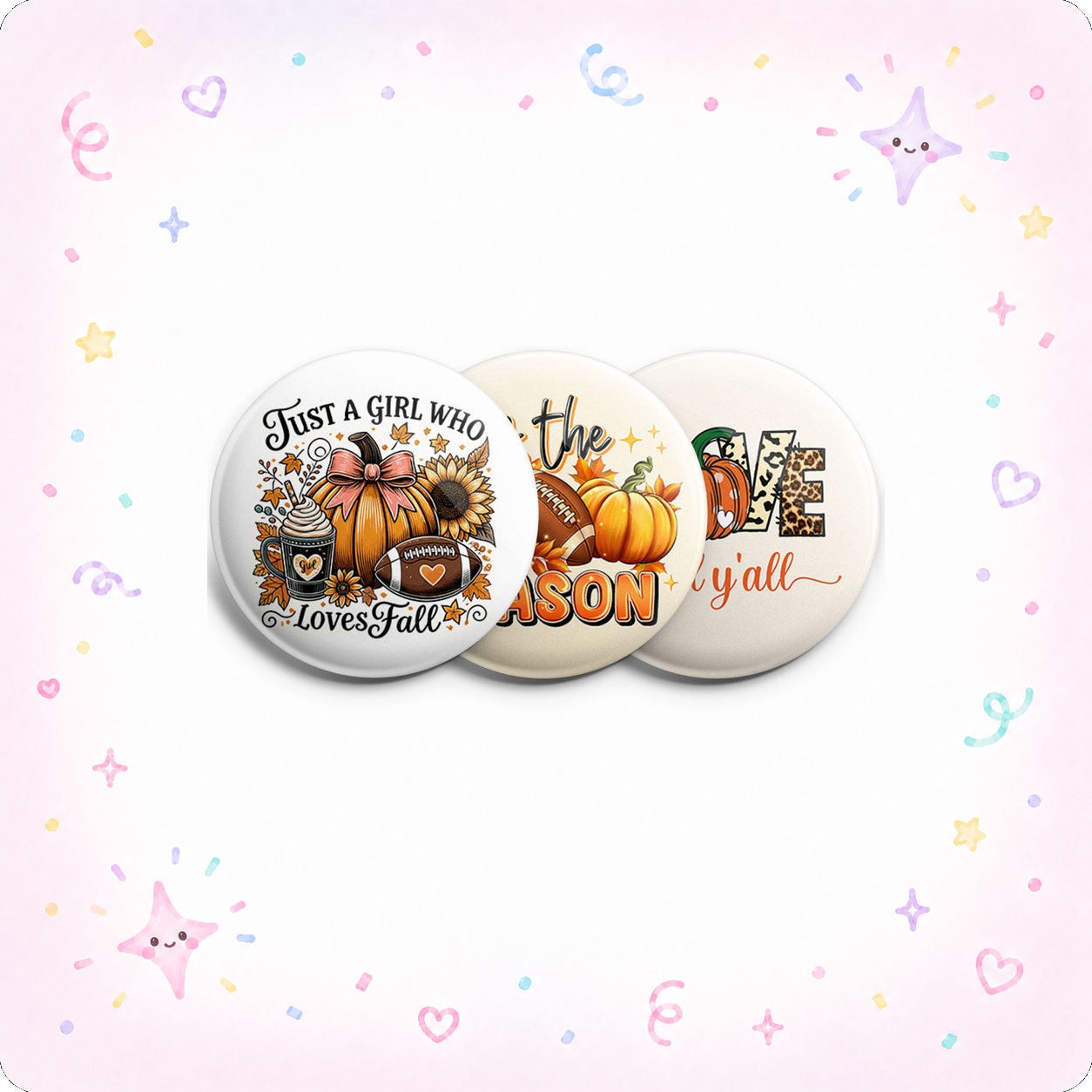 Football & Fall Y'all Topper 3-Pack (Save 5%) - - Topperswap