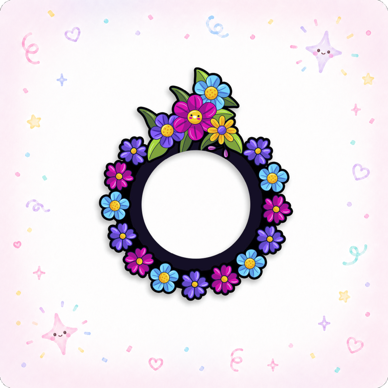 Bright Blooms Swapfinity Swapper Frame - - Topperswap