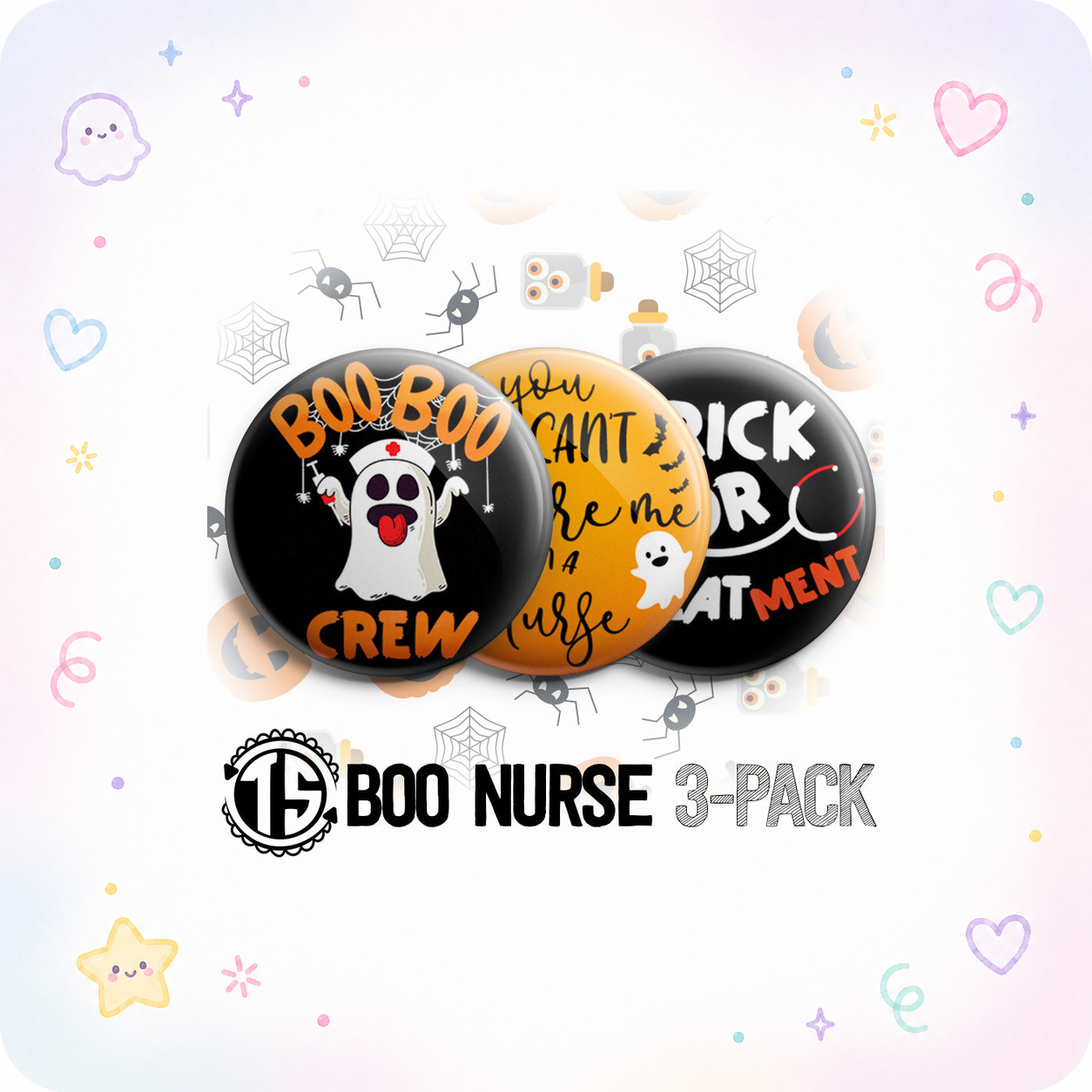 Boo Nurse 3-Pack - (Save 5%) - - Topperswap