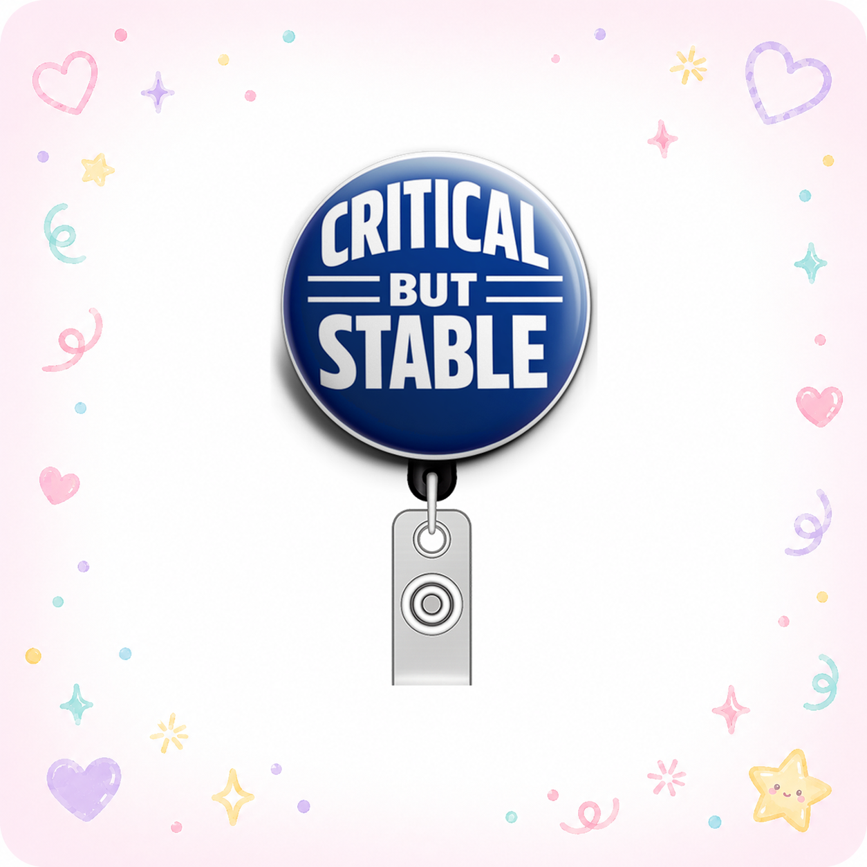 Critical But Stable Swapfinity Retractable ID Badge Reel - - Topperswap