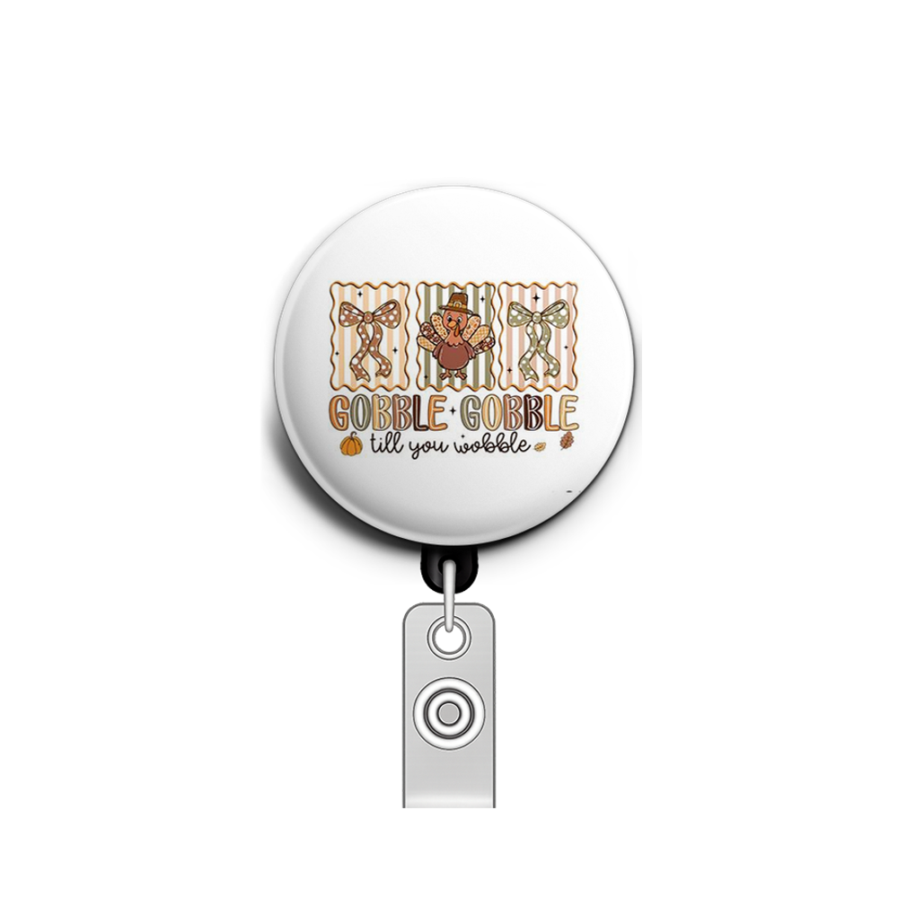 Gobble Gobble Swapfinity Retractable ID Badge Reel - - Topperswap