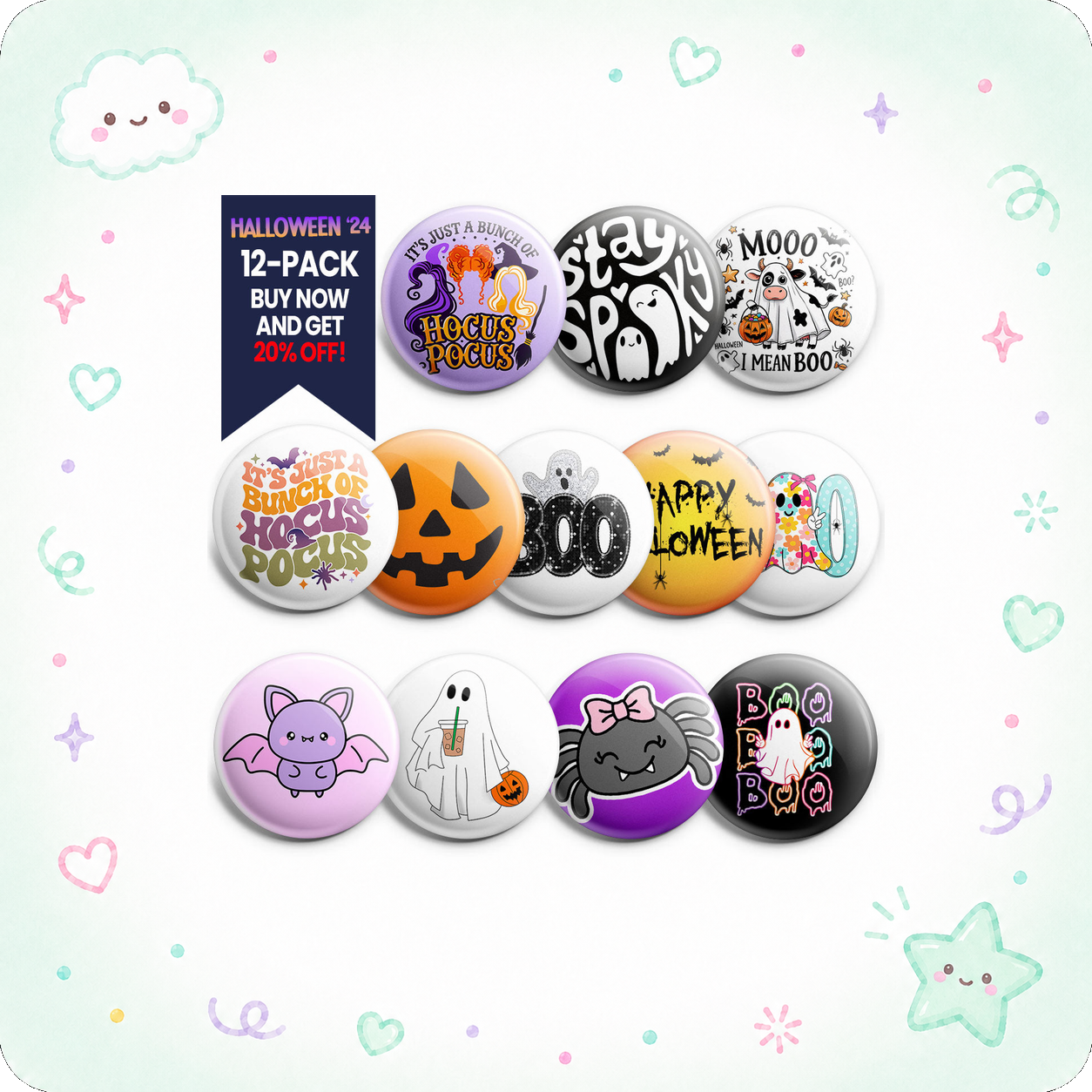 Ultimate Spooky Halloween Topper 12-Pack (Save 20%) - - Topperswap