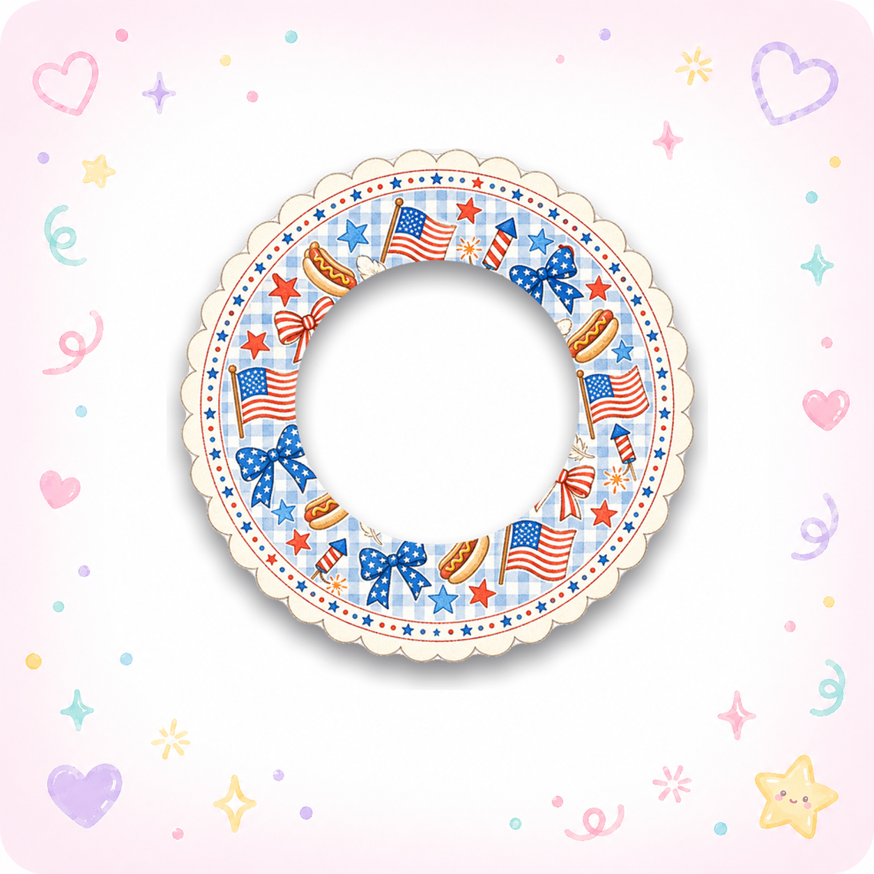 patriotic cartoon geese Swapper Frame - - Topperswap