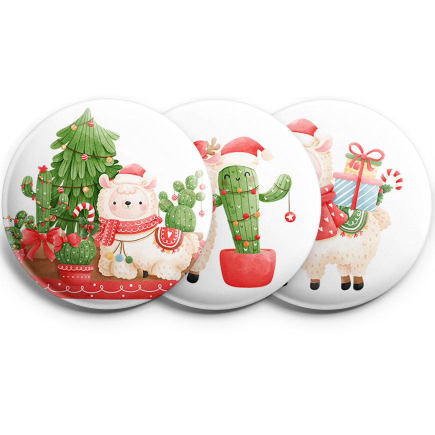Christmas Llama & Cactus Topper 3-Pack (Save 5%) - - Topperswap