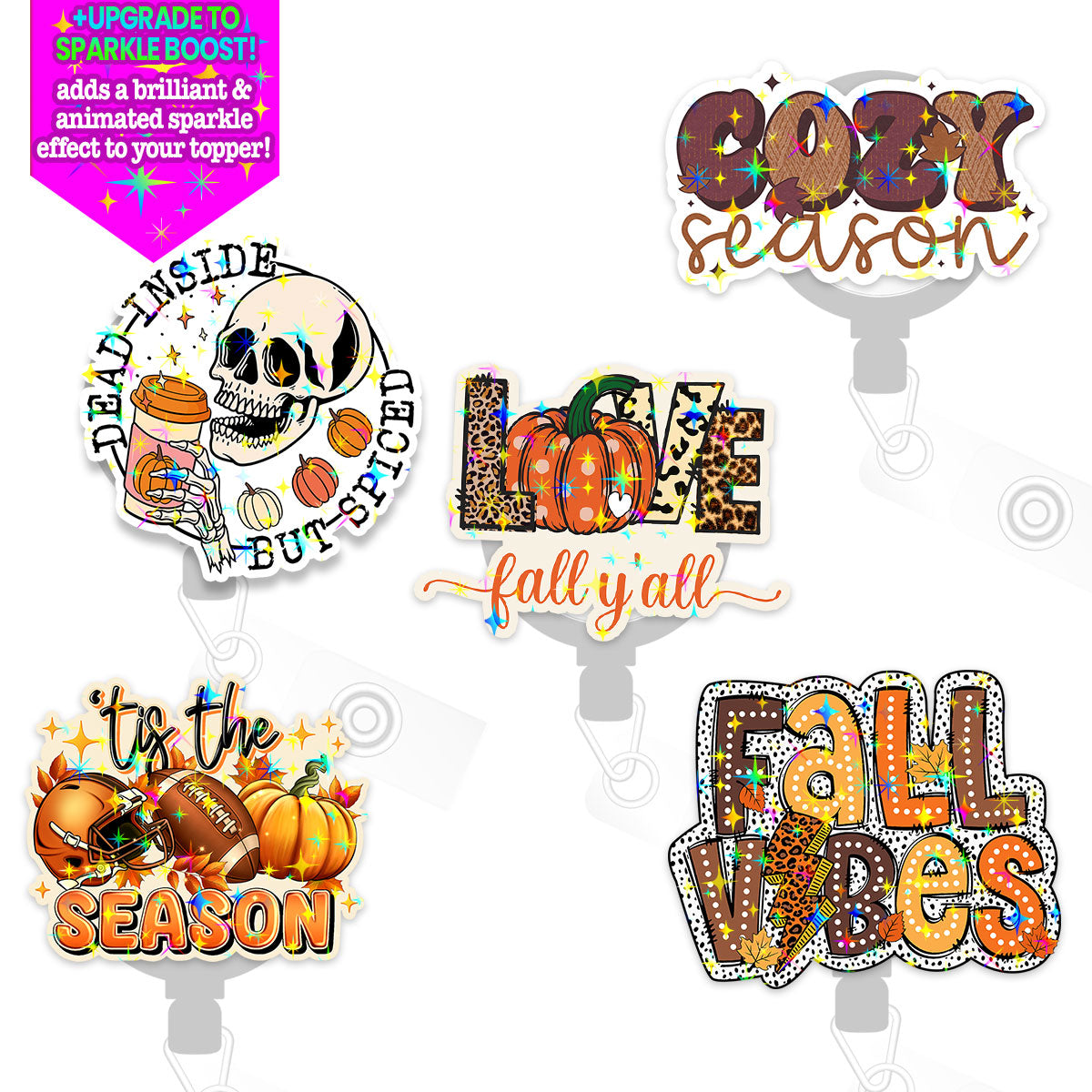 Autumn Vibes Pop Topper 5-Pack - Make Them Sparkle - Topperswap