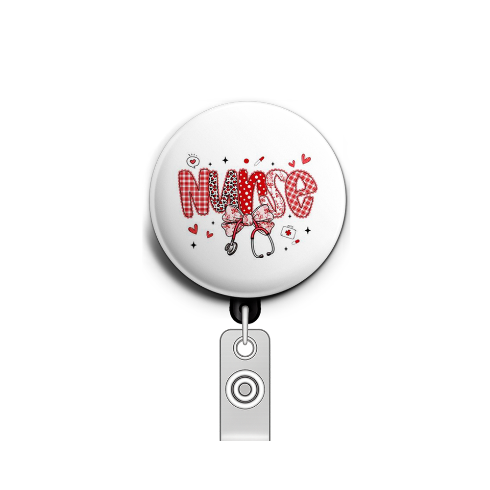 Nurse Love Swapfinity Retractable ID Badge Reel - - Topperswap
