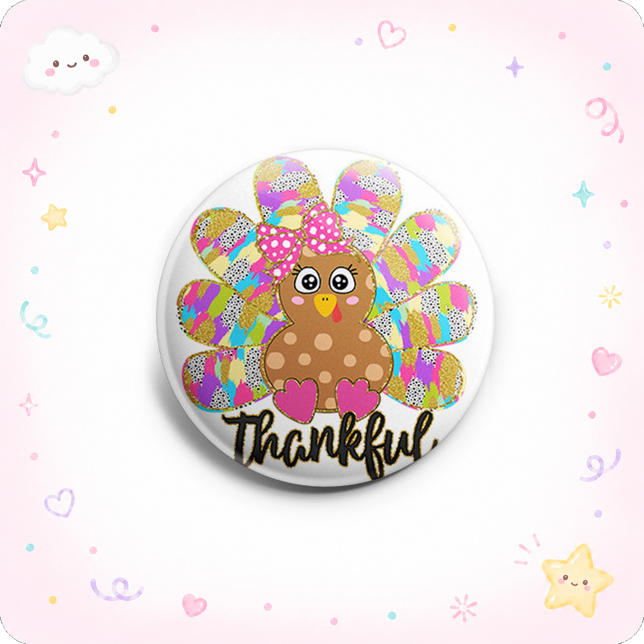 Thankful Turkey Cutie Topper - - Topperswap