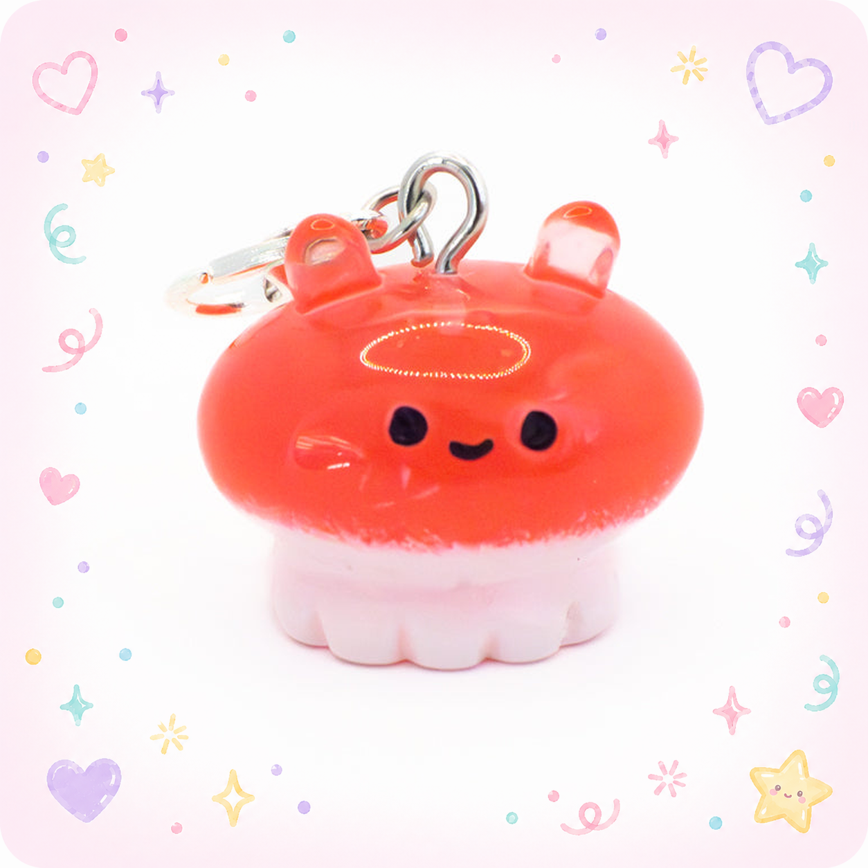 Joyful Jellyfish Charm Swapfinity Badge Reel Add-on - - Topperswap