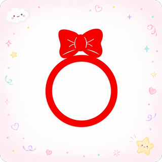 Cute Bow Swapfinity Swapper Frame - Red