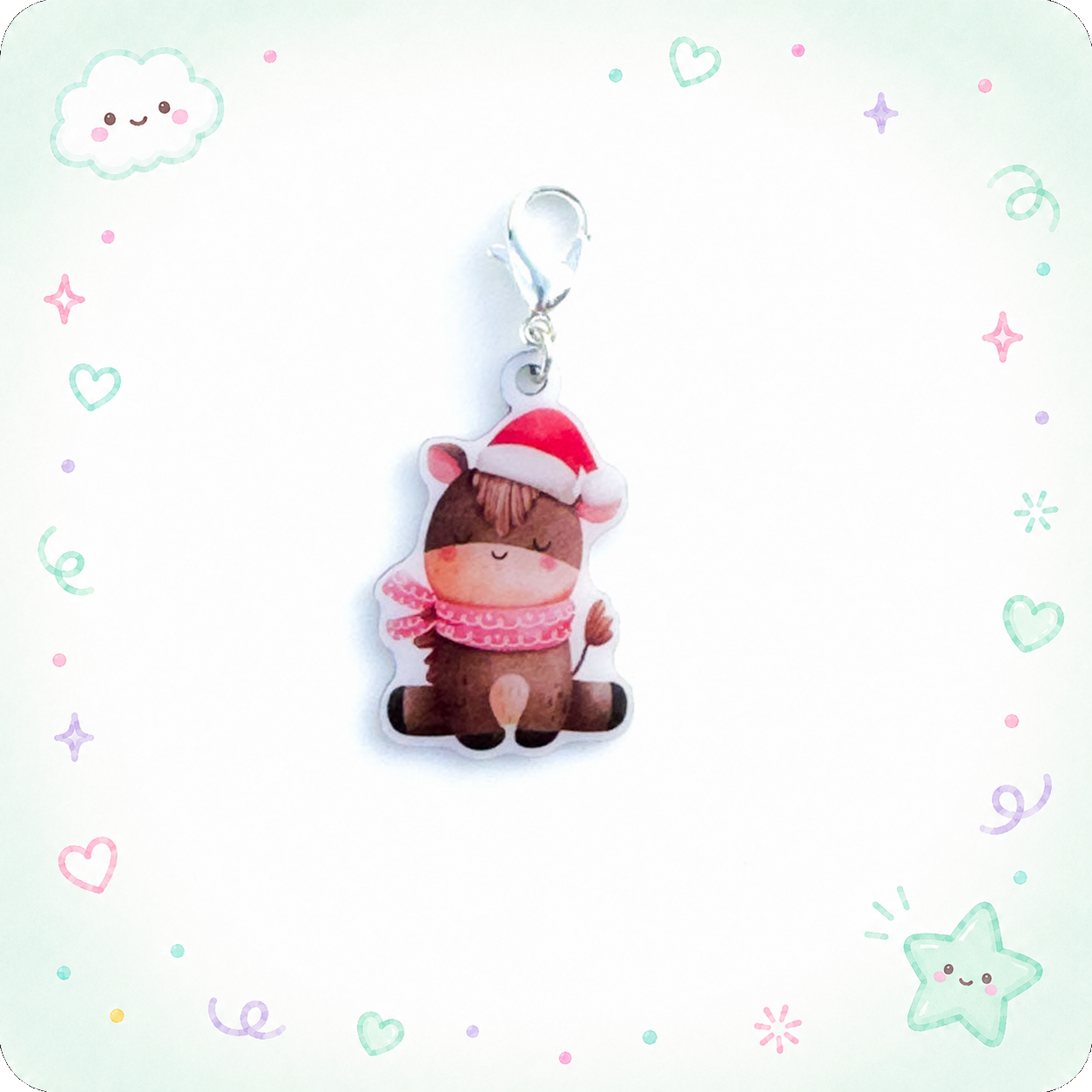 Jolly Donkey Delight Charm Swapfinity Badge Reel Add-on - - Topperswap